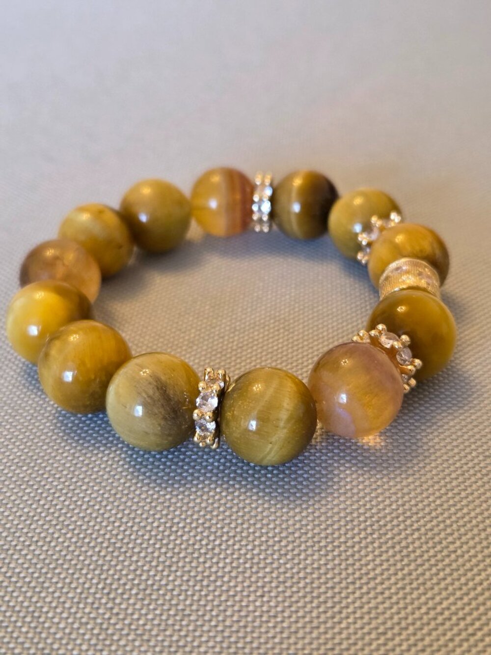 Golden Tiger's eye crystal stretch bracelet courage strenght